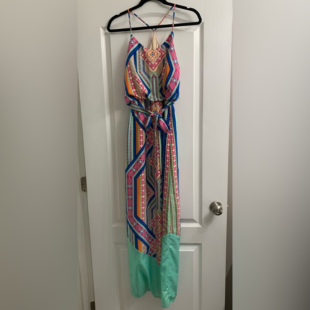 Pink Owl multicolor maxi dress